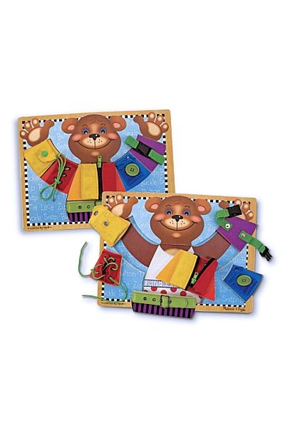 Melissa & Doug Παιχνίδι ανάπτυξης δεξιοτήτων Μάθετε να ντύνεστε