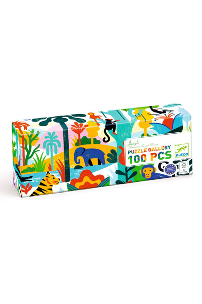 djeco Галерия с пъзели от 100 части Джунгла,