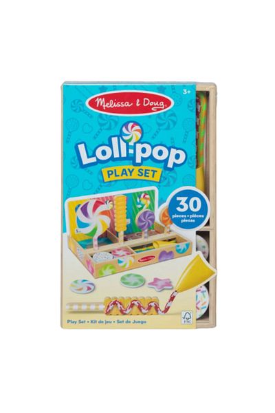 Melissa & Doug Ξύλινο παιχνίδι για την ανάπτυξη δεξιοτήτων Πολύχρωμα γλειφιτζούρια