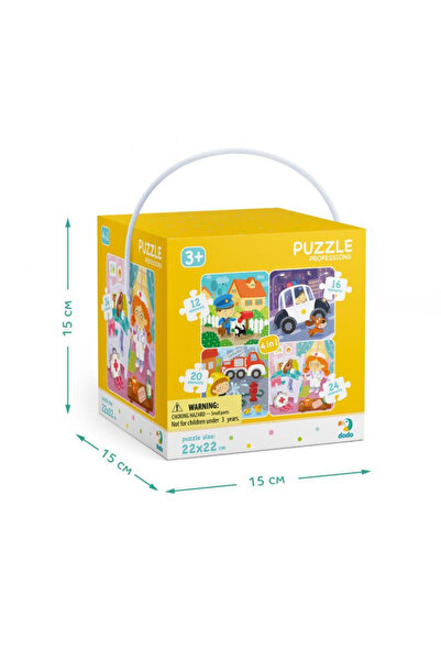 Dodo Puzzle 4 v 1 - Meserii (12, 16, 20, 24 dílků)