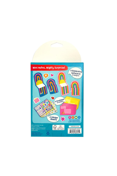 Ooly Note and Sticker Card Set - Rainbows, Tiny Tadas!