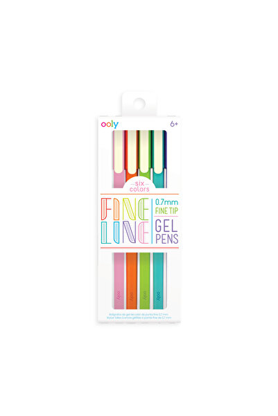 Ooly Fine Line Colored Gel Pens - Set of 6