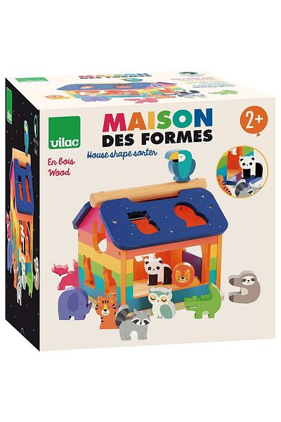 Vilac Rainbow house with shapes - High quality educational toy for children