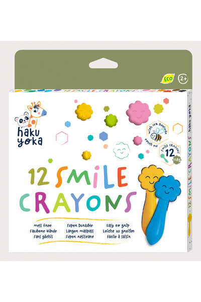 AVENİR Creioane cerate Zambete, Haku Yoka, 12 culori, Avenir, 3 ani +