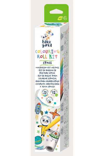 AVENİR Kit rola de desenat autoadeziva - 3 m si 12 creioane colorate cerate, ...