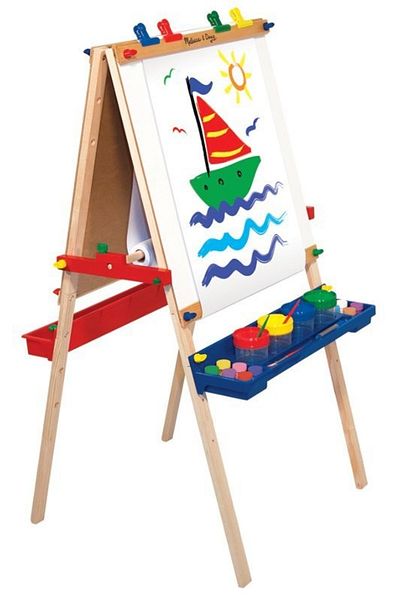 Melissa & Doug Tabla de scris reglabila Sevalet lemn Melissa and Doug