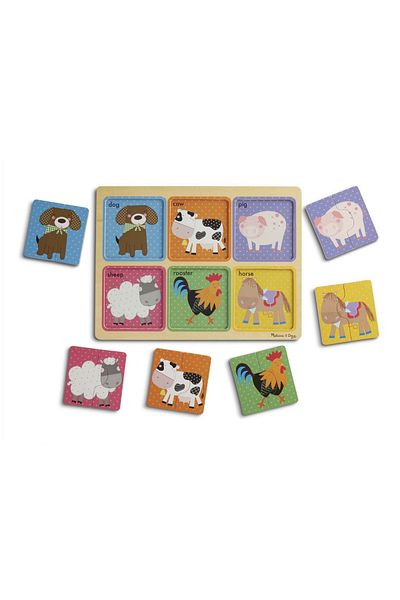 Melissa & Doug Moje první ekologické dřevěné puzzle Farmáři