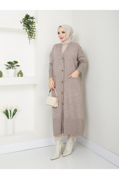 MODAMÜNASİP Υπέροχη μαλακή και ελαφριά πλεκτή ζακέτα με μανίκια νυχτερίδας