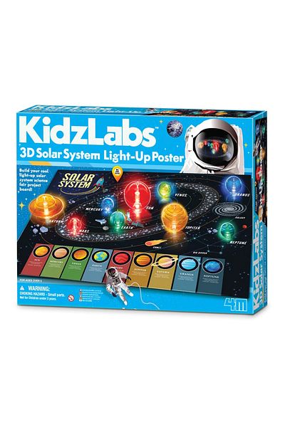 4M KidzLabs Solar System 3D Light Up Poster