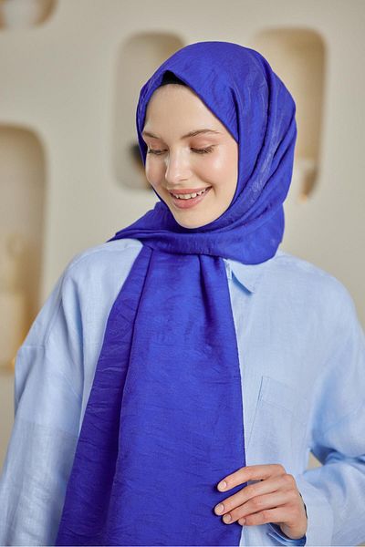 Şalland Waterway Jacquard Shawl Purple