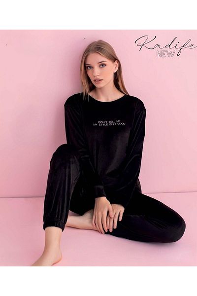 PİJAMERRY Set de pijamale de iarnă pentru femei Pijamerry, din catifea, 3050S - 1 buc