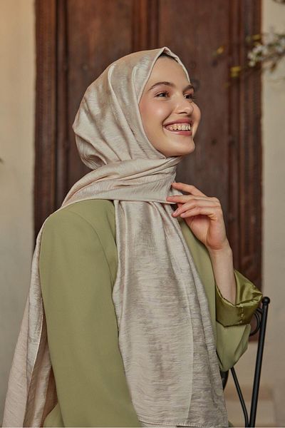 Şalland Waterway Jacquard Shawl Stone