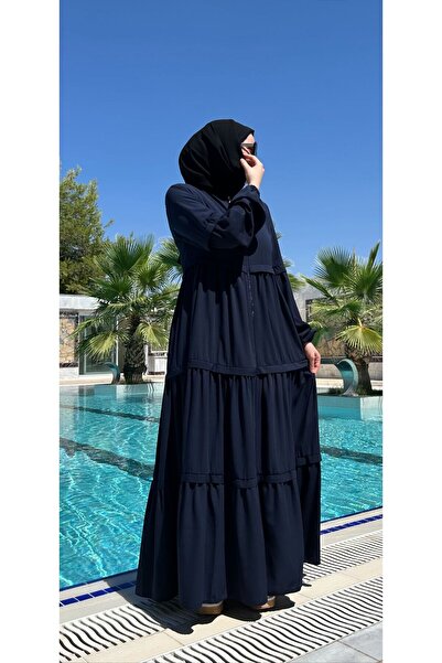 NAKŞİDİL عباية غجرية مكشكشة ثلاثية الطبقات