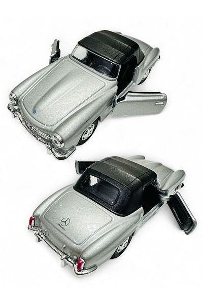 FEN TOYS 1955 سيارة مرسيدس بنز 190 SL موديل معدني رمادي 12 سم