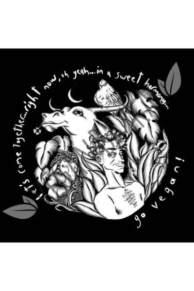 Vegan Bakkal Black Cloth Bag - Sweet Harmony