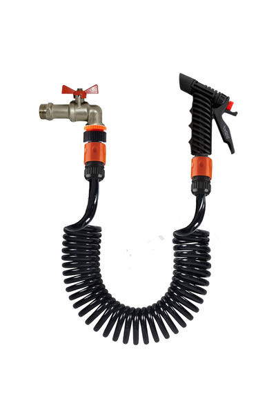 PLASYAY Spiral Sulama Yıkama Hortumu Musluk Adaptörlü Ve Yeni Tetik Başlıklı ...