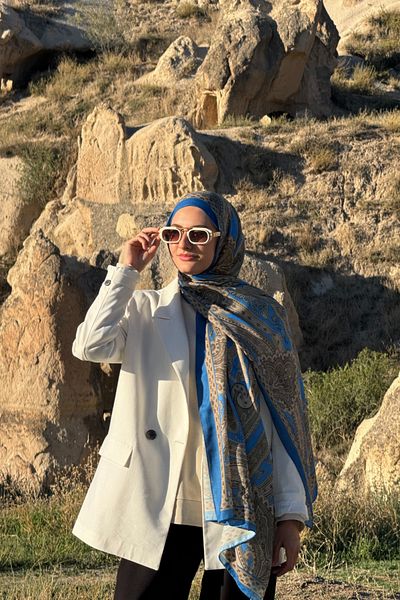 Şalland Shalland Ethnic Pattern Shawl