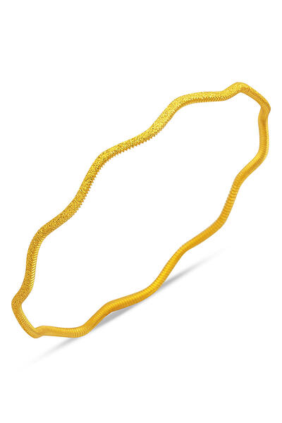 22 Ayar Simli Zikzak Altın Ajda Bilezik 9 Gram