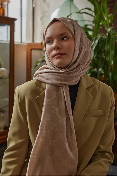 Şalland Wool Cashmere Shawl Beige