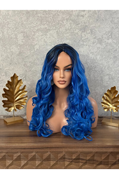 favorim peruk Mavi dalgalı ombreli gerçek saça en yakın mat peruk
