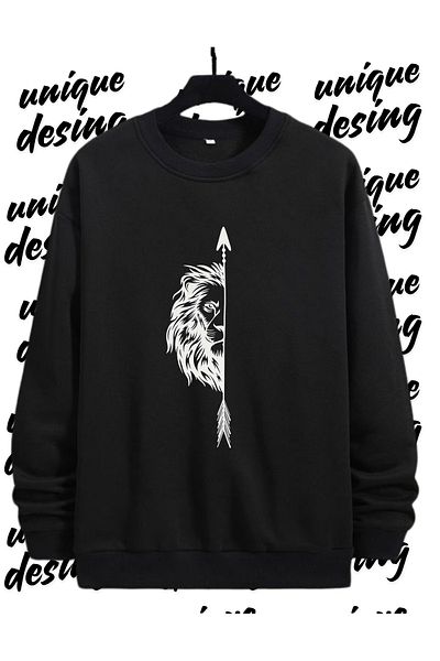 UNIQUE DESIGN Φούτερ με σχέδιο για θηλυκά και αρσενικά ζευγάρια λιονταριών Lover Couple