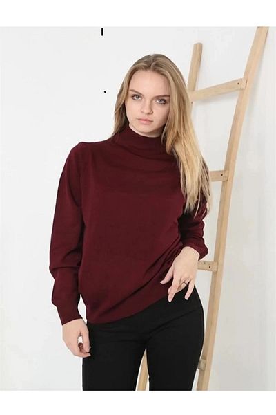 AXXAN Pulover de damă cu jumătate de gât tricotat