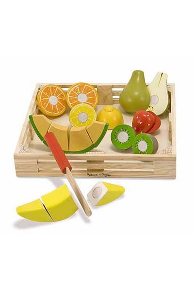 Melissa & Doug Set fructe lemn pentru taiat