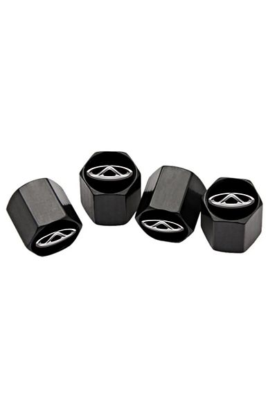 GARDENAUTO Stainless Steel Valve Cap with Chery Logo 4 Pcs