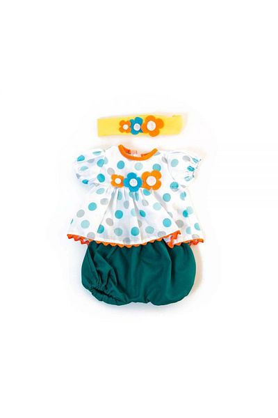 Miniland Set imbracaminte vreme calda pentru papusa fetita 38 cm Dots