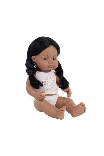 Miniland Papusa 38 cm, fetita nativ americana, cu corp parfumat