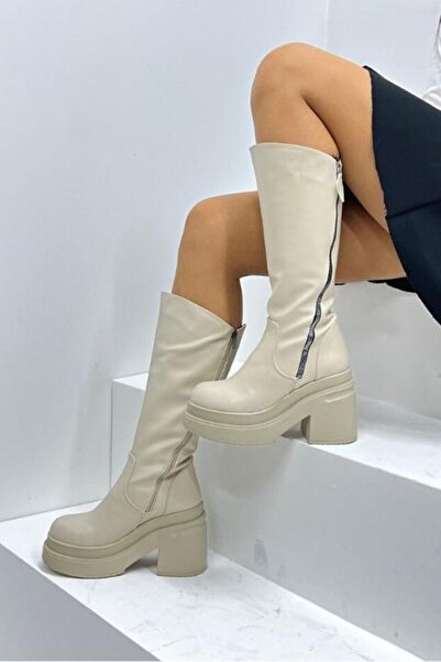 inizio Μπεζ Vegan Δερμάτινα Παπούτσια V3050