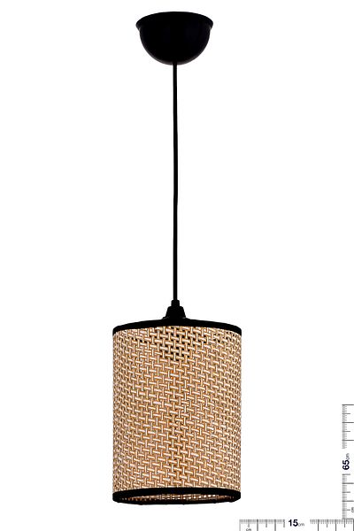 retro home design Modern Series Cylinder Pendant Lamp Rattan Hazeran Chandelier