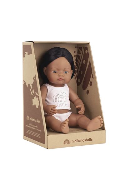 Miniland Doll 38 cm, Native American boy, with scented body