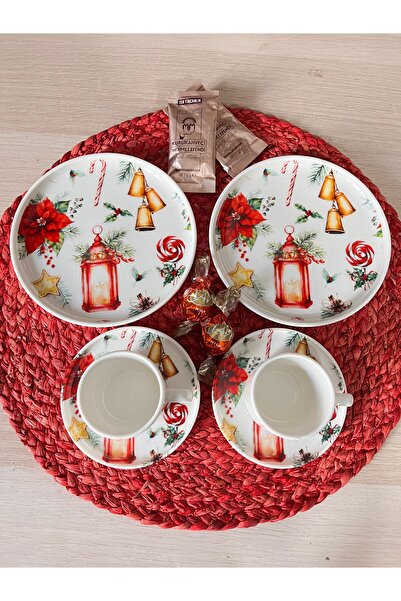 TEBAK COLLECTION TEBAK YENİ YIL MODEL KAHVE SUNUM SETİ FİNCAN TAKIMI