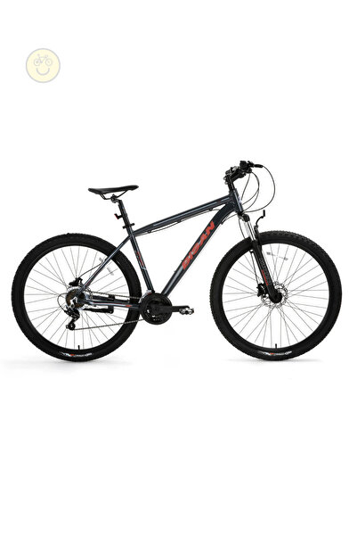 Bisan Atlas HD 27.5" Dağ Bisikleti - 48 cm Parlak Gri Kadro, Kırmızı Detaylı,...