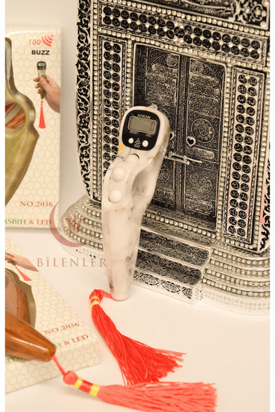 Bilenler Yeni Nesil Dijital Zikirmatik Tesbihmatik - Beyaz LCD Ekranlı Hafıza...