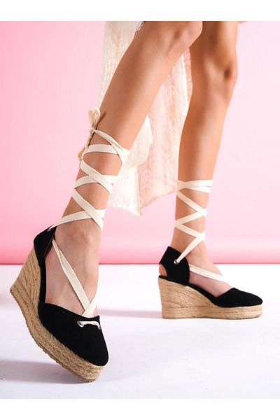 HVZ Exclusive Black Genuine Leather Heeled Sandals