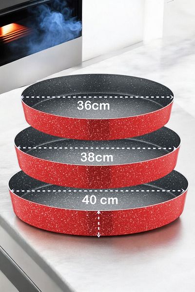 Transformacion Set of 3 Granite Baking Pan - Pastry Pan 720961
