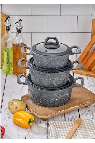 Esta Cast Granite Silicone 6 Piece Cooktop Set