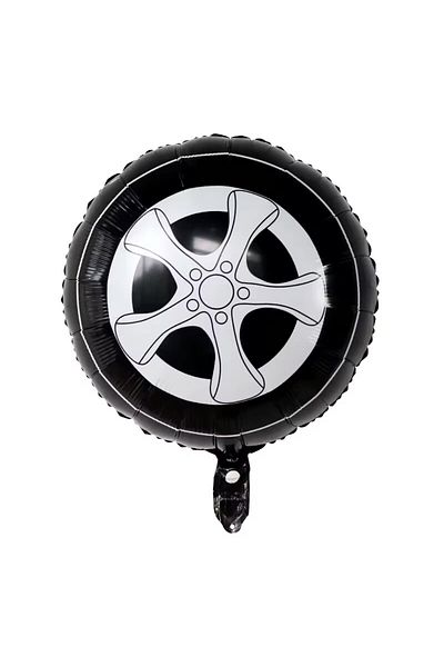 Partifabrik Racing Cars Themed Wheel Foil Balloon 45 cm