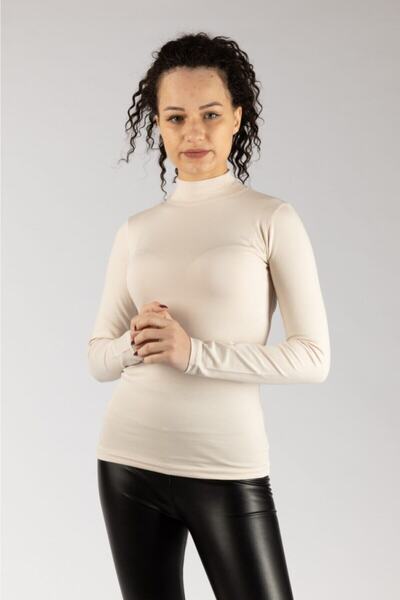 markatrend Women's Long Sleeve Half Fisherman Lycra Combed Cotton Badi