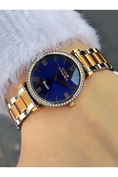 Dice Kayek Special Design Copper-Silver Color 5 Atm Waterproof Steel Band Women's Wristwatch