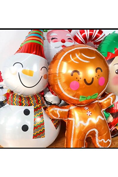 Noel Zencefilli Kurabiye Merry Christmas 2025 Noel Yıl Başı Balonları