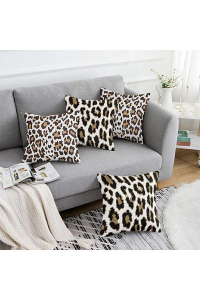 Realhomes Double Sided Special Design 4-Piece Throw Pillow Cover Set 40X40-45X45-55X55Cm