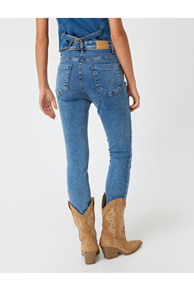 Koton Γυναικείο τζιν παντελόνι ψηλόμεσο