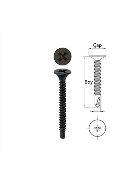 FAYMEM GLOBAL Mediterranean 3.5X25 Drywall Screw with Drill Bit 1000 Pieces