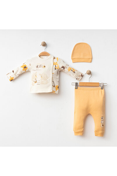 BABYLİM Erkek Bebek Hastane Çıkışı Filin Safari Macerası 3'lü Yeni Doğan Seti...