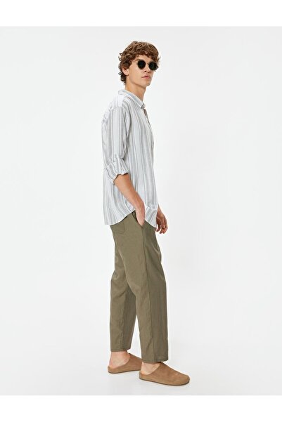 Koton Ανδρικό μακρυμάνικο βαμβακερό πουκάμισο