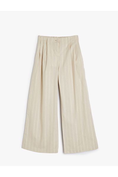 Koton Pantaloni Palazzo Bumbac cu picioare late