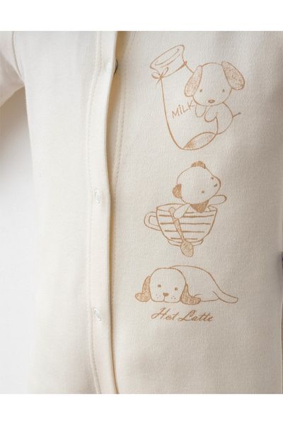 BABYLİM Baby Boy Romper Set with Cute Dog Ears 100% Cotton
